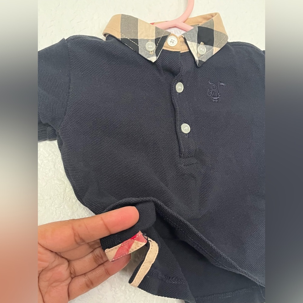 Burberry Infant navy blue Polo-6M